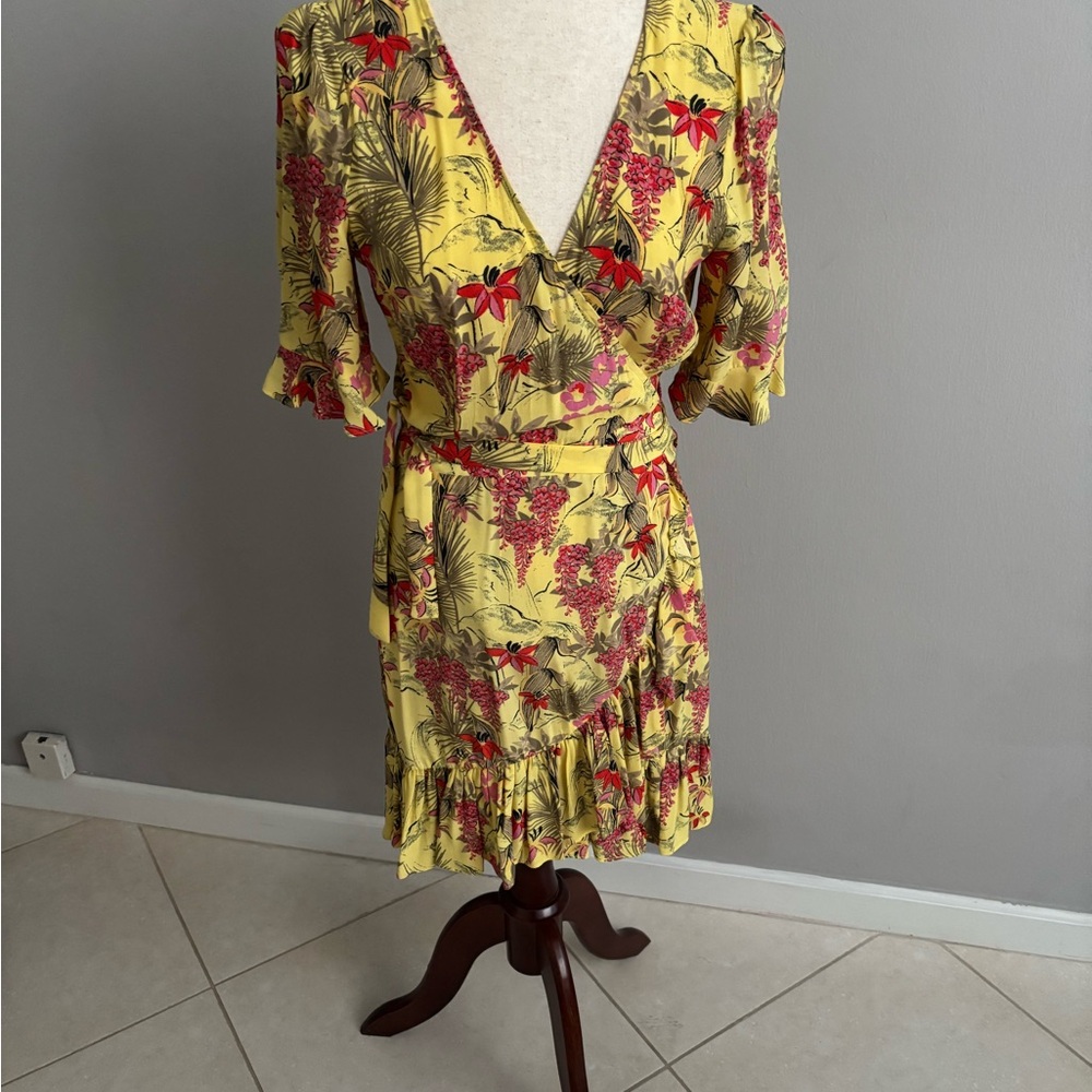Zara Yellow Floral Mini Dress